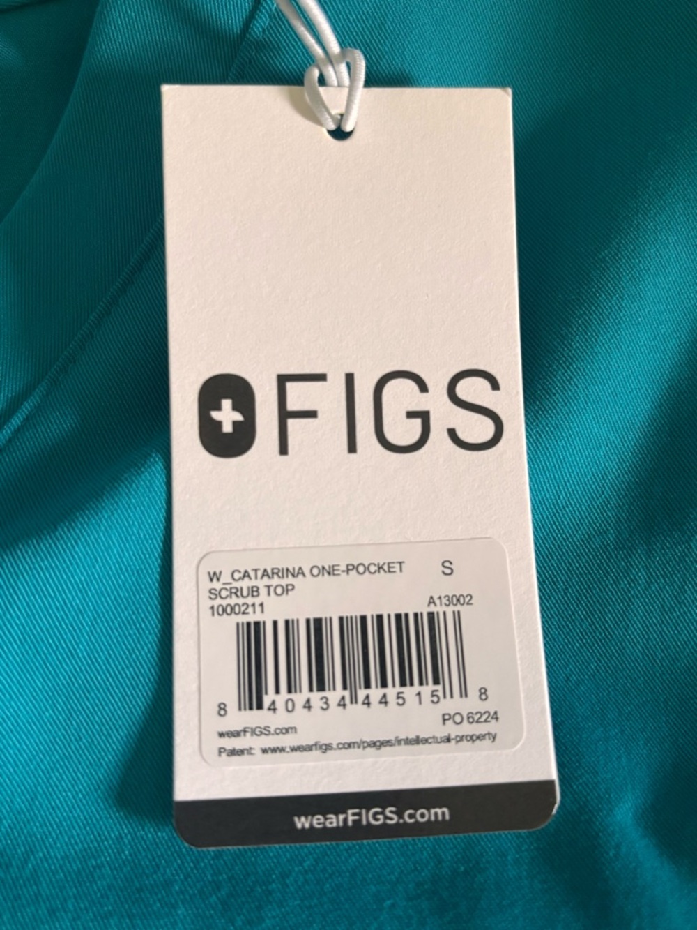 NWT FIGS Catarina Short Sleeve Scrub Top Teal SIZE SMALL - Picture 4 of 6